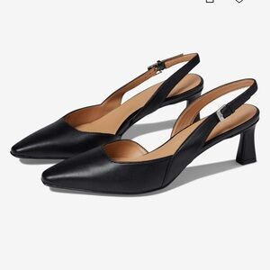 27 Edit by Naturalizer Elegant Black Slingback Pointed Heels